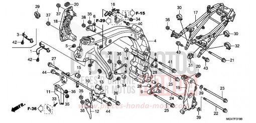FRAME BODY CBR600FB de 2011